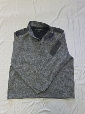 Greg Norman Black and Heather Gray Pullover